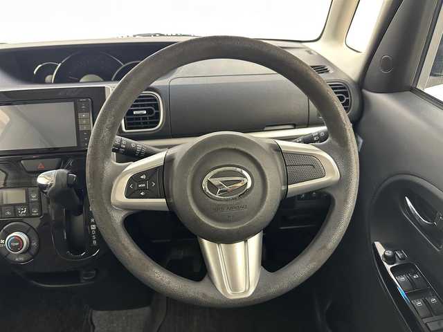 ダイハツ タント カスタム X トップED SA 兵庫県 2015(平27)年 5.5万km パールホワイトⅢ 純正8インチSDナビ　（ダイハツ　NSZN-W650）/（CD、DVD、AM/FM、BT、SD、HDMI、フルセグ）/バックカメラ/両側パワースライドドア/社外ETC/アイドリングストップ/レザー調シートカバー/電動格納ミラー/ウィンカーミラー/ドアバイザー/純正フロアマット/オートライト/プッシュスタート/スマートキー/純正14インチAW/LEDヘッドライト