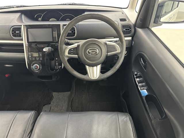 ダイハツ タント カスタム X トップED SA 兵庫県 2015(平27)年 5.5万km パールホワイトⅢ 純正8インチSDナビ　（ダイハツ　NSZN-W650）/（CD、DVD、AM/FM、BT、SD、HDMI、フルセグ）/バックカメラ/両側パワースライドドア/社外ETC/アイドリングストップ/レザー調シートカバー/電動格納ミラー/ウィンカーミラー/ドアバイザー/純正フロアマット/オートライト/プッシュスタート/スマートキー/純正14インチAW/LEDヘッドライト