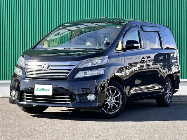 トヨタ ヴェルファイア 2．4X 宮城県 2014(平26)年 6.8万km ブラック 純正ナビ/(フルセグTV/CD/SD/BT)/バックカメラ/サンルーフ/フリップダウンモニター/ミラー一体型ドライブレコーダー/ビルトインETC/クリアランスソナー/デュアルオートエアコン/MTモード付AT/ステアリングスイッチ/オートライト/ふらつき防止/プッシュスタート＆スマートキー/ウインカー付き電動格納ミラー/ドアバイザー/純正フロアマット/HIDヘッドライト/フォグランプ/社外17インチAW