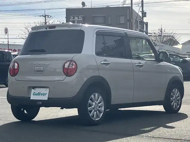 スズキ ラパン X 静岡県 2020(令2)年 5.4万km フォーンベージュメタリック/ホワイト2トーンルーフ エンジンスタートボタン/パワーステアリング/パワーウィンドウ/ワンオーナー/アイドリングストップ/スマートキー/スペアキー1本/オートエアコン/ＥＴＣ/バックカメラ/ＳＤナビ（ＣＤ／ＤＶＤ／ＢＴ／フルセグ）/ドライブレコーダー2カメラ式/ベンチシート/純正フロアマット/布シート/前席シートヒーター/純正アルミホイール/ＡＢＳ/横滑り防止装置/コーナーセンサー/レーンキープアシスト/盗難防止装置/オートライト/オートマチックハイビーム/Ｗエアバッグ/衝突軽減システム
