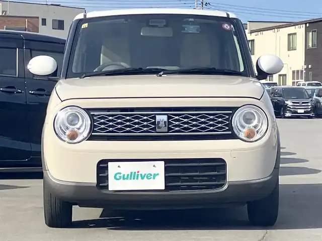 スズキ ラパン X 静岡県 2020(令2)年 5.4万km フォーンベージュメタリック/ホワイト2トーンルーフ エンジンスタートボタン/パワーステアリング/パワーウィンドウ/ワンオーナー/アイドリングストップ/スマートキー/スペアキー1本/オートエアコン/ＥＴＣ/バックカメラ/ＳＤナビ（ＣＤ／ＤＶＤ／ＢＴ／フルセグ）/ドライブレコーダー2カメラ式/ベンチシート/純正フロアマット/布シート/前席シートヒーター/純正アルミホイール/ＡＢＳ/横滑り防止装置/コーナーセンサー/レーンキープアシスト/盗難防止装置/オートライト/オートマチックハイビーム/Ｗエアバッグ/衝突軽減システム