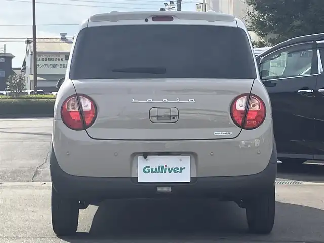 スズキ ラパン X 静岡県 2020(令2)年 5.4万km フォーンベージュメタリック/ホワイト2トーンルーフ エンジンスタートボタン/パワーステアリング/パワーウィンドウ/ワンオーナー/アイドリングストップ/スマートキー/スペアキー1本/オートエアコン/ＥＴＣ/バックカメラ/ＳＤナビ（ＣＤ／ＤＶＤ／ＢＴ／フルセグ）/ドライブレコーダー2カメラ式/ベンチシート/純正フロアマット/布シート/前席シートヒーター/純正アルミホイール/ＡＢＳ/横滑り防止装置/コーナーセンサー/レーンキープアシスト/盗難防止装置/オートライト/オートマチックハイビーム/Ｗエアバッグ/衝突軽減システム