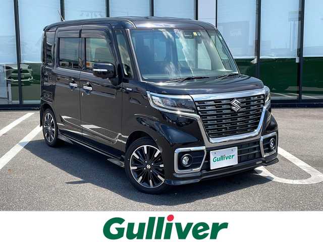 スズキ スペーシア カスタム HYBRID XS ターボ 岐阜県 2020(令2)年 2.3万km ブルーイッシュブラックパール3 純正ＳＤナビ　/全方位カメラ　/ＥＴＣ　/ドライブレコーダー　/クルーズコントロール/衝突軽減システム　/盗難防止装置　/横滑り防止装置　/アイドリングストップ　/コーナーセンサー　/ＬＥＤヘッドライト　/オートライト　/ターボ車　/スマートキー/プッシュスタート/スペアキー/純正15インチアルミホイール/純正フロアマット