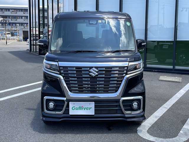 スズキ スペーシア カスタム HYBRID XS ターボ 岐阜県 2020(令2)年 2.3万km ブルーイッシュブラックパール3 純正ＳＤナビ　/全方位カメラ　/ＥＴＣ　/ドライブレコーダー　/クルーズコントロール/衝突軽減システム　/盗難防止装置　/横滑り防止装置　/アイドリングストップ　/コーナーセンサー　/ＬＥＤヘッドライト　/オートライト　/ターボ車　/スマートキー/プッシュスタート/スペアキー/純正15インチアルミホイール/純正フロアマット