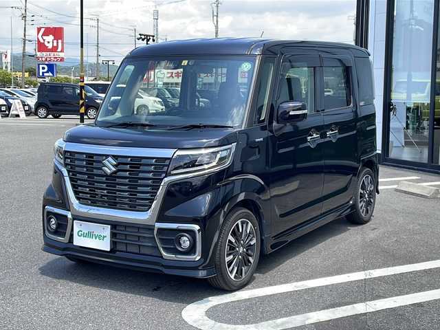 スズキ スペーシア カスタム HYBRID XS ターボ 岐阜県 2020(令2)年 2.3万km ブルーイッシュブラックパール3 純正ＳＤナビ　/全方位カメラ　/ＥＴＣ　/ドライブレコーダー　/クルーズコントロール/衝突軽減システム　/盗難防止装置　/横滑り防止装置　/アイドリングストップ　/コーナーセンサー　/ＬＥＤヘッドライト　/オートライト　/ターボ車　/スマートキー/プッシュスタート/スペアキー/純正15インチアルミホイール/純正フロアマット
