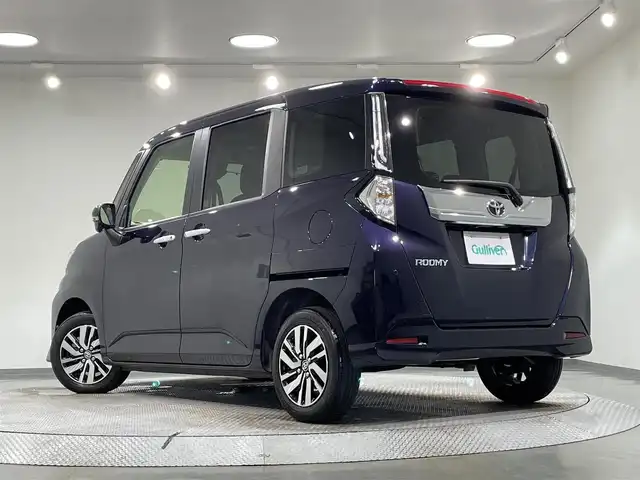 トヨタ ルーミー カスタムG 愛知県 2022(令4)年 1.4万km クールバイオレットクリスタルシャイン 純正9インチナビ/（Bluetooth/AM/FM/DVD）/スマートアシスト/　-衝突軽減ブレーキ/　-先行車発進/　-車線逸脱警報/　-ふらつき警報/　-標識認識/両側電動スライドドア/レーダークルーズコントロール/ドライブレコーダー/LEDヘッドライト/純正ビルトインETC/バックカメラ/コーナーセンサー/スマートキー/オートブレーキホールド/純正14インチAW/アイドリングストップ