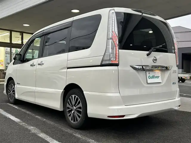 日産 セレナ ハイウェイスター Sハイブリッド 長崎県 2014(平26)年 8.6万km ブリリアントホワイトパール ワンオーナー/純正SDナビ(FM/AM/CD/DVD/BT/フルセグTV)/プッシュスタート/アイドリングストップ/両側パワースライドドア/バックカメラ/純正フロアマット/純正アルミホイール/ABS/TCS/VDC/エマージェンシーブレーキ/イモビライザー/スマートキー/スペアキー/取扱説明書/保証書
