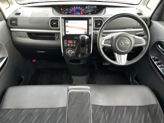 ダイハツ タント カスタム RS トップED SAⅡ 愛媛県 2015(平27)年 6.8万km メテオライトグレーイリュージョナルP 登録時走行距離：67797Km/ディーラーOP社外メモリナビ/フルセグTV/Bluetooth/CD/DVD/アイドリングストップ/社外ETC/前ドラレコ/後コーナーセンサー/スマートキー/ベンチシート/両側パワスラ/横滑り防止装置/盗難防止装置/衝突軽減システム/LEDヘッドライト/オートライト/フォグランプ/エンジンスタートボタン/スマートキー/純正アルミホイール/純正フロアマット/サンシェード