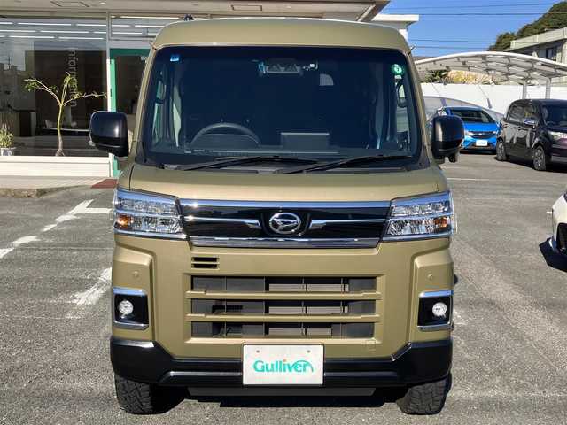 ダイハツ アトレー バン RS 三重県 2022(令4)年 2.2万km オフビートカーキM ♪ワンオーナー♪/♪リフトアップ(2インチ)♪/♪直前直左確認用のカメラ（車検時対応）/♪社外15インチAW(ホワイトレタータイヤ)♪/♪ドラレコ前後付デジタルインナーミラー♪/♪スマートアシスト/ ・衝突警報機能/ ・衝突回避支援ブレーキ機能/ ・ブレーキ制御付誤発進抑制機能(前後)/ ・車線逸脱警報機能・車線逸脱抑制制御機能/ ・全車速追従機能付アダプティブクルーズコントロール/♪純正ディスプレイオーディオ/・フルセグ・Bluetooth/・AppleCarPlay・AndroidAuto/・HDMI・USB/♪バックカメラ/♪スマートキー×2/♪プッシュスタート/♪オーバーヘッドシェルフ/♪両側パワースライドドア/♪LEDヘッドライト/♪LEDフォグライト /♪オートライト/♪ウィンカーミラー/♪ステアリングスイッチ/♪アクセサリーソケット前後/♪フロアマット/♪スモークフィルム/♪電格ミラー/純正鉄チンタイヤ4本積み込み/145/80/R12