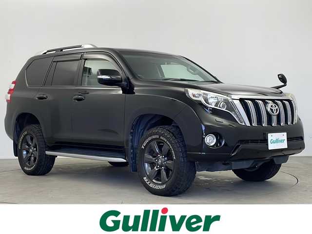 トヨタ ランドクルーザー プラド TX アルジェントクロス 鹿児島県 2014(平26)年 9.7万km ブラック 純正SDナビ【DRC-310】/クルーズコントロール/前方ドライブレコーダー/ビルトインETC/３列シート/ルーフレール/Bluetooth/フロアマット/AM/FM/CD/DVD/スペアキー