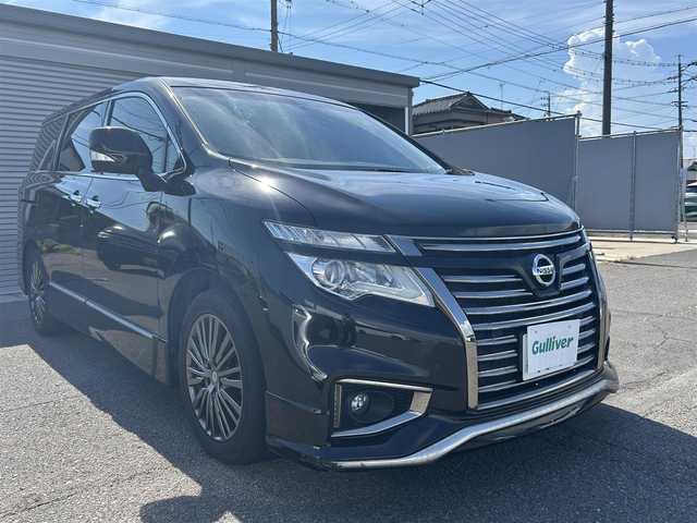 日産 エルグランド 250HWS アーバンクロム 愛知県 2015(平27)年 10万km ファントムブラック フルセグテレビ/バックカメラ/フリップダウンモニター/オットマン/プッシュスタート/両側パワースライドドア/ETC