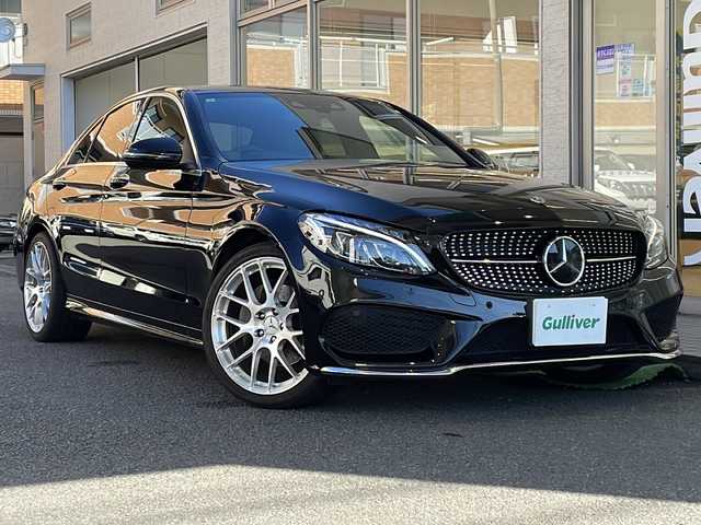 メルセデス・ベンツ Ｃ２００ アバンギャルド AMGライン 高知県 2017(平29)年 3.2万km 黒 純正ナビ/・フルセグＴＶ/・Ｂｌｕｅｔｏｏｔｈオーディオ/・バックカメラ/・CD/ＥＴＣ/ドラレコ/特注１９インチアルミ/スペアキー２本/メモリー機能付きシート/パワーシート/ヘッドアップディスプレイ/純正パフュームアトマイザー/オートライト/レーンキープアシスト