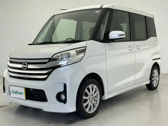日産 デイズ ルークス ハイウェイスターX 長崎県 2014(平26)年 8.3万km ホワイトパール ミツビシ７インチナビ/・アラウンドビュー/・DVD/CD/Bluetooth/TV/アイドリングストップ/プッシュスタート/両側パワースライドドア/ETC/AAC/リアサーキュレーター/シートバックテーブル/リアサンシェード/社外前後ドラレコ/フォグ/シートリフター/オートリトラミラー/電動格納ミラー/フォグランプ/社外アルミホイール/車内純正アルミ・サマータイヤ積み込み