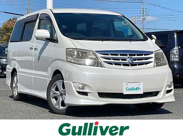 トヨタ アルファード Ｖ AS プラチナセレクション 道央・札幌 2006(平18)年 11.6万km ホワイトパールマイカ ４WD/ワンオーナー/純正HDDナビ/FM/CD/DVD/SD/AUX/バックカメラ/両側パワースライドドア/パワーバックドア/革巻きウッドコンビステアリング/ステアリングリモコン/リモコンキー/ハロゲンヘッドライト/オートライト/フォグランプ/電動格納ミラー/純正フロアマット/ドアバイザー/純正エンジンスターター/純正AW付冬タイヤ積込/225/55/R17/2014年/山4mm