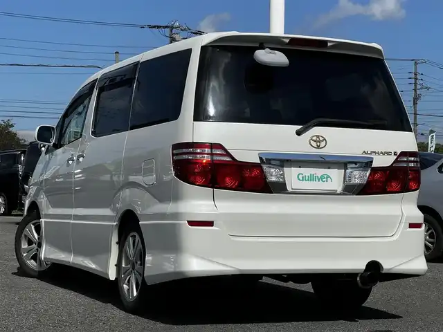 トヨタ アルファード Ｖ AS プラチナセレクション 道央・札幌 2006(平18)年 11.6万km ホワイトパールマイカ ４WD/ワンオーナー/純正HDDナビ/FM/CD/DVD/SD/AUX/バックカメラ/両側パワースライドドア/パワーバックドア/革巻きウッドコンビステアリング/ステアリングリモコン/リモコンキー/ハロゲンヘッドライト/オートライト/フォグランプ/電動格納ミラー/純正フロアマット/ドアバイザー/純正エンジンスターター/純正AW付冬タイヤ積込/225/55/R17/2014年/山4mm
