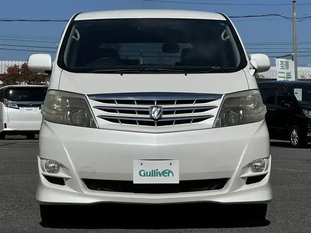 トヨタ アルファード Ｖ AS プラチナセレクション 道央・札幌 2006(平18)年 11.6万km ホワイトパールマイカ ４WD/ワンオーナー/純正HDDナビ/FM/CD/DVD/SD/AUX/バックカメラ/両側パワースライドドア/パワーバックドア/革巻きウッドコンビステアリング/ステアリングリモコン/リモコンキー/ハロゲンヘッドライト/オートライト/フォグランプ/電動格納ミラー/純正フロアマット/ドアバイザー/純正エンジンスターター/純正AW付冬タイヤ積込/225/55/R17/2014年/山4mm