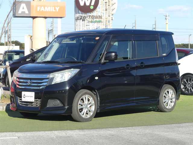 スズキ ソリオ HV MX 千葉県 2018(平30)年 7.6万km スーパーブラックパール デュアルカメラブレーキサポート/クルーズコントロール/アイドリングストップ/左パワースライドドア/右イージークローザードア/社外SDナビ/地デジTV/【DVD/CD再生機能　Bluetooth接続】/バックカメラ/ドライブレコーダー（ND-DVR30）/運転席シートヒーター/ETC/純正15インチアルミホイル/携帯リモコン