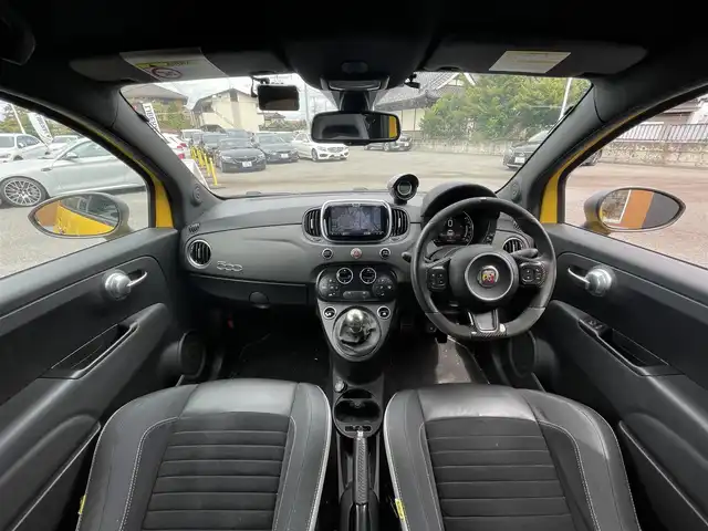 アバルト ５９５ コンペティツィオーネ 栃木県 2017(平29)年 4.6万km 黄 レコードモンツァマフラー/社外ナビAVIC-RZ800/フルセグTV/CD/DVD/BT/リアソナー /HIDヘッドライト