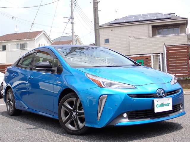トヨタ プリウス S ツーリングセレクション 千葉県 2019(令1)年 8.1万km ブルーM 純正9インチナビゲーション/・Bluetooth/CD/DVD/AM/FM/フルセグTV/バックカメラ/ビルトインETC/シートヒーター/合皮レザーシート/Toyota Safety Sense/・プリクラッシュセーフティ/・レーンディパーチャーアラート/・オートマチックハイビーム/・レーダークルーズコントロール/ステアリングスイッチ/プッシュスタート/スマートキー2本/LEDヘッドライト/オートライト/フォグライト/ウィンカーミラー/電動格納ミラー/純正フロアマット/ドアバイザー/取扱説明書/保証書