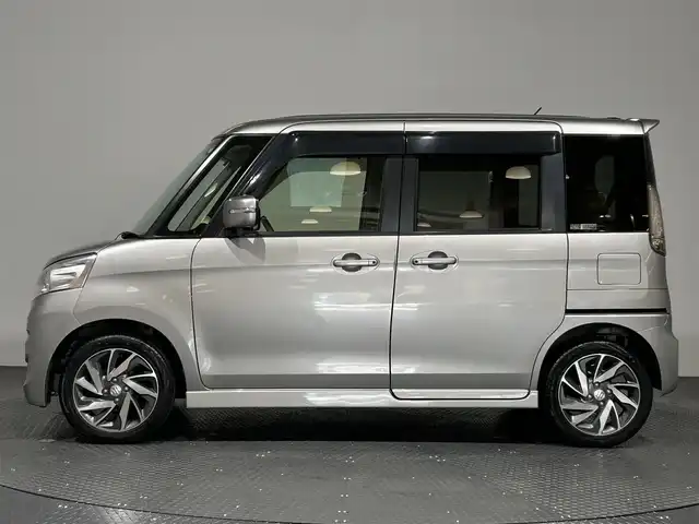 スズキ スペーシア カスタム TS 愛媛県 2014(平26)年 7.8万km スチールシルバーM 社外メモリナビ/プッシュスタート/ドアバイザー/両側電動スライドドア/ETC/アイドリングストップ/オートライト/フォグランプ/スペアキー/保証書/取扱説明書