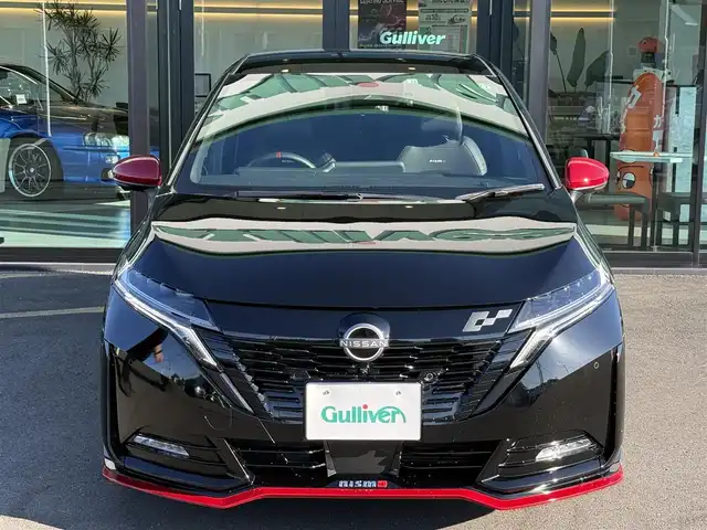 日産 オーラ ニスモ 栃木県 2022(令4)年 3.4万km スーパーブラック ワンオーナー /nismoエアロ/純正ナビ/Bluetooth/フルセグTV/HDMI入力/置くだけ充電/アラウンドビュー/プロパイロット/デジタルルームミラー/ETC2.0/ハーフレザーシート/シートヒーター/ステアリングヒーター/レーダーブレーキ/レーンアラート/クリアランスソナー /BSM/LEDヘッドライト/スマートキー×2