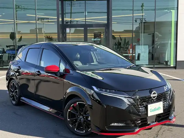 日産 オーラ ニスモ 栃木県 2022(令4)年 3.4万km スーパーブラック ワンオーナー /nismoエアロ/純正ナビ/Bluetooth/フルセグTV/HDMI入力/置くだけ充電/アラウンドビュー/プロパイロット/デジタルルームミラー/ETC2.0/ハーフレザーシート/シートヒーター/ステアリングヒーター/レーダーブレーキ/レーンアラート/クリアランスソナー /BSM/LEDヘッドライト/スマートキー×2