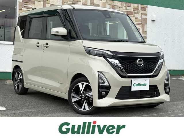 日産 ルークス HWS X プロパイロットED 徳島県 2022(令4)年 2.4万km フローズンバニラパール 純正8インチナビ/（AM/FM/BT/HDMI/TV/ドライブレコーダー）/ETC/前後ドラレコ/フルセグTV/バックカメラ/全周囲カメラ/プッシュスタート/スマートキー/両側パワースライドドア/プロパイロット/純正フロアマット/USB入力端子/LEDヘッドライト/オートライト/衝突被害軽減システム