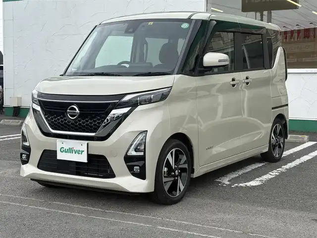 日産 ルークス HWS X プロパイロットED 徳島県 2022(令4)年 2.4万km フローズンバニラパール 純正8インチナビ/（AM/FM/BT/HDMI/TV/ドライブレコーダー）/ETC/前後ドラレコ/フルセグTV/バックカメラ/全周囲カメラ/プッシュスタート/スマートキー/両側パワースライドドア/プロパイロット/純正フロアマット/USB入力端子/LEDヘッドライト/オートライト/衝突被害軽減システム