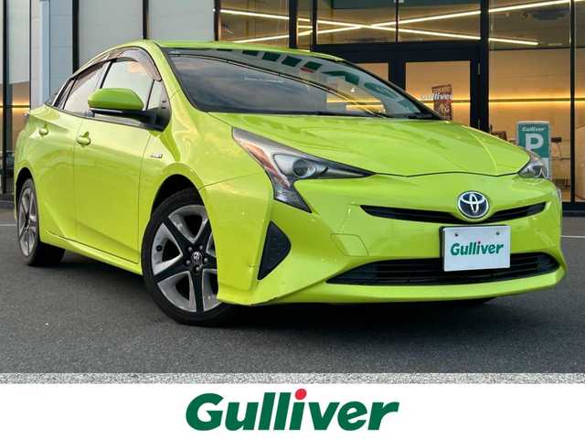 トヨタ プリウス S ツーリングセレクション 茨城県 2016(平28)年 12.3万km サーモテクトライムグリーン 純正SDナビ/【AM/FM/TV/BT】/バックカメラ/LEDヘッドランプ/オートライト/純正17インチホイール/純正フロアマット/AAC/ビルトインETC/横滑り防止装置/カーテンエアバック/スマートキー/保証書/取扱説明書/スペアキー
