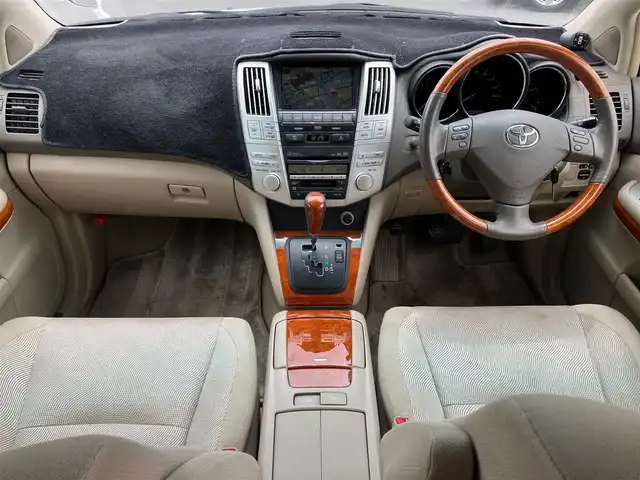 トヨタ ハリアー 240G プレミアム Lパッケージ 静岡県 2007(平19)年 10.9万km ホワイトパールクリスタルシャイン パワーステアリング/パワーウィンドウ/リモコンキー/スペアキー１本/オートエアコン/ETC/純正ナビ（CD.DVD.MD）/純正フロアマット/純正アルミホイール/D席N席パワーシート/ABS/AFS/コーナーセンサー前後/盗難防止装置/オートライト/Wエアバック