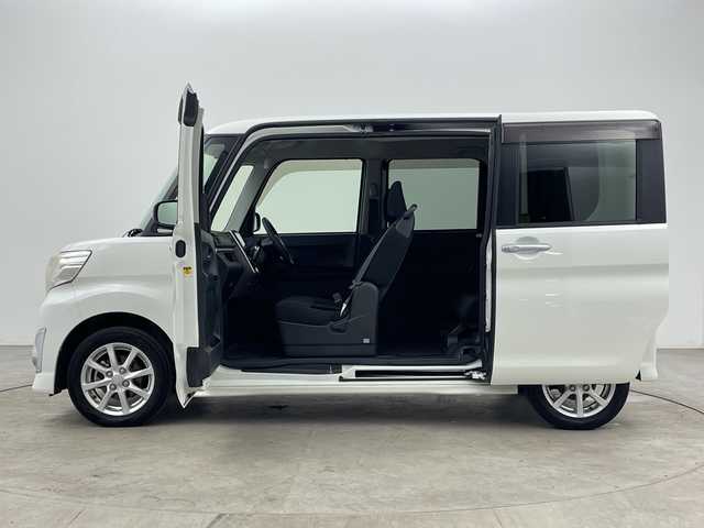 ダイハツ タント カスタム X SA 大分県 2014(平26)年 7.4万km パールホワイトⅢ 純正ディーラーナビ/バックカメラ/Bluetooth/フルセグTV/CD・DVD/AM・FM/片側パワースライドドア/衝突軽減ブレーキ/ドライブレコーダー/ETC/純正フロアマット/純正14インチアルミホイール/USB端子/プッシュスタート/スマートキー/パワーステアリング/パワーウィンドウ/電動格納ミラー