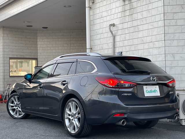 マツダ アテンザ ワゴン XD 神奈川県 2013(平25)年 10.8万km メテオグレーマイカ BOSEプレミアムサウンド/後席フリップダウンモニター/純正ナビ/（CD/DVD/FM/AM/USB/SD/BT/AUX/ワンセグTV)/バックカメラ/パドルシフト/クルーズコントロール/ETC/ルーフレール/アイドリングストップ/アダプティブ・フロントライティング・システム/ABS/横滑り防止装置/オートライト/フォグランプ/ドアバイザー/ISOFIX/純正マット/純正１９インチアルミホイール/スペアキー×１/取扱説明書