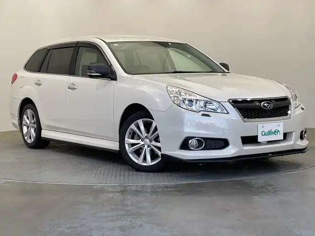 スバル レガシィ ツーリングワゴン 2．5i Lパッケージ 栃木県 2012(平24)年 5.3万km サテンホワイトパール ワンオーナー/4WD/純正ナビ/　（CD/DVD/Bluetooth/フルセグTV）/バックカメラ/STIエアロ/パワーシート/禁煙車/SI-DRIVE/オートライト/LEDヘッドライト/パドルシフト/スマートキー/プッシュスタート/アイドリングストップ/純正AW/純正フロアマット