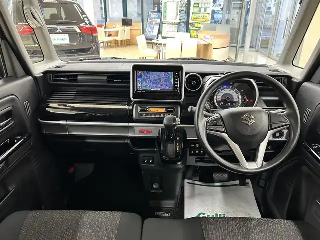 スズキ スペーシア カスタム HYBRID GS 道央・札幌 2018(平30)年 1.5万km ムーンライトバイオレットPM ・ワンオーナー/・4WD/・社外ナビ/フルセグTV/DVD/CD/SD/BT/・バックカメラ/・左側パワースライドドア/・衝突被害軽減ブレーキ/・車線逸脱警報/・パーキングセンサー/・横滑り防止/・アイドリングストップ/・前席シートヒーター/・LEDヘッドライト/・LEDフォグ/・プッシュスタート/・スマートキー/・ドアバイザー/・電格ミラー/・ミラーヒーター/・冬タイヤ純正14インチAW積込