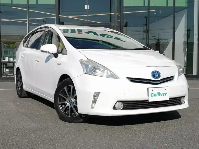 トヨタ プリウス α S Lセレクション 茨城県 2012(平24)年 6.7万km スーパーホワイトⅡ 純正ナビ/【AM・FM・DISC・HDD・USB・BT・TV・SD】/ETC/Bカメラ/ステリモ/リアスポイラー/オートライト/Fフォグ/ハロゲンライト/社外アルミホイール/電格ミラー/ウインカーミラー/オートエアコン/プッシュスタート/スマートキー