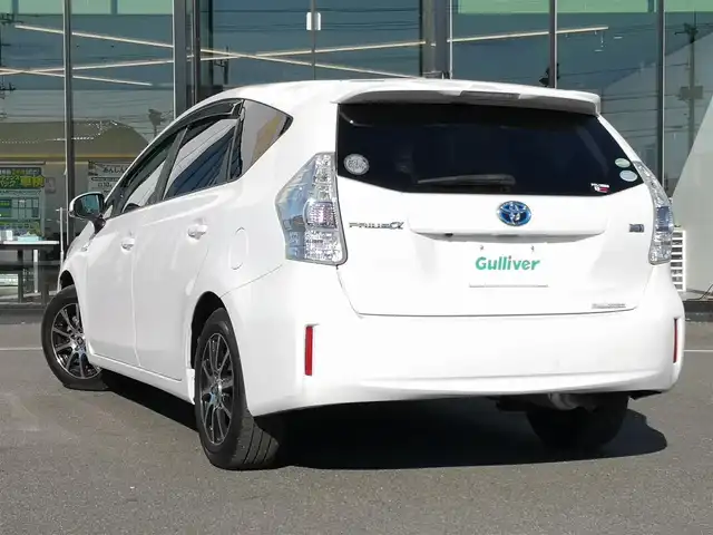 トヨタ プリウス α S Lセレクション 茨城県 2012(平24)年 6.7万km スーパーホワイトⅡ 純正ナビ/【AM・FM・DISC・HDD・USB・BT・TV・SD】/ETC/Bカメラ/ステリモ/リアスポイラー/オートライト/Fフォグ/ハロゲンライト/社外アルミホイール/電格ミラー/ウインカーミラー/オートエアコン/プッシュスタート/スマートキー