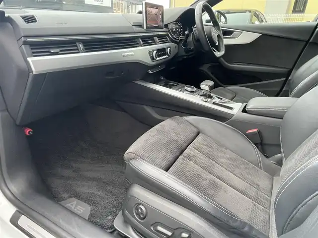アウディ Ａ５ SB 45TFSIクワトロ スポーツ 静岡県 2019(令1)年 2.9万km グレイシアホワイトメタリック Sline/アウディプレセンス　軽減ブレーキACCサイドレーンアシスト/MMIナビフルセグTVBluetooth/サラウンドカメラ/ハーフレザーシートシートヒーター/パワーシート　運転席メモリー機能/BBS18インチアルミホイール/REGNO GR-XII/バーチャルコクピット/パワーバックドア/3ZONEエアコン/レインセンサー/フィルム施工/ドライブレコーダー/DSRCETC