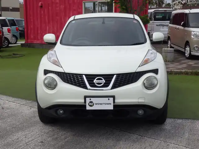 日産 ジューク 15RX タイプV 千葉県 2012(平24)年 1.3万km ホワイトパール 社外HDDナビ/地デジTV/【DVD/CD再生機能　Bluetooth接続】/バックカメラ/フォグライト/オートライト/インテリジェントキー