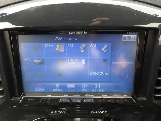 日産 ジューク 15RX タイプV 千葉県 2012(平24)年 1.3万km ホワイトパール 社外HDDナビ/地デジTV/【DVD/CD再生機能　Bluetooth接続】/バックカメラ/フォグライト/オートライト/インテリジェントキー