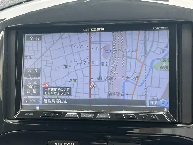 日産 ジューク 15RX タイプV 福島県 2012(平24)年 1.3万km ホワイトパール 社外メモリナビ/　【フルセグ/CD/DVD/BT】/バックカメラ/ハロゲンライト（AUTO機能付き）/フォグランプ/ヘッドライトレベライザー/プッシュスタート/電動格納ミラー/社外フロアマット
