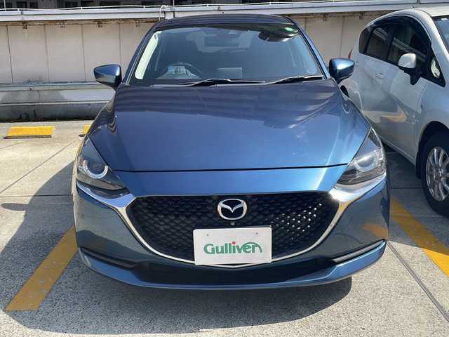マツダ マツダ２ 15S プロアクティブ 広島県 2019(令1)年 8.3万km エターナルブルーマイカ 禁煙車/MTモード付AT/社外15インチAW/純正メーカーナビ/(BT/DVD/CD/AUX/USB)/アイドリングストップ/コーナーセンサー/ヒートシーター(D＋N)/フルセグテレビ/アラウンドビューモニター/レーンキープアシスト/プリクラッシュ/プッシュスタート/オートライト/純正LEDヘッドライト/純正フロアマット