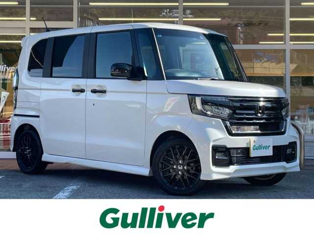 ホンダ Ｎ ＢＯＸ カスタム L ターボ スタイル+ブラック 岐阜県 2022(令4)年 3万km プラチナホワイトパール 純正ナビ(AM/FM/TV/DVD/CD/Bluetooth)/両側パワースライドドア/ハーフレザーシート/シートヒーター/クルーズコントロール/コーナーセンサー/プリクラッシュ/レーンキープアシスト/プッシュスタート/スマートキー/バックカメラ/ドライブレコーダー/オートライト/ETC/純正フロアマット