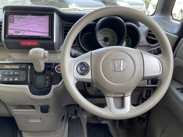 ホンダ Ｎ ＢＯＸ G Lパッケージ 大分県 2012(平24)年 6.2万km クリスタルブラックパール 社外SDナビ ブルートゥース フルセグTV/パワースライドドア/アイドリングストップ/スマートキー/プッシュスタート