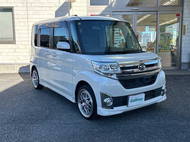 ダイハツ タント カスタム X SA 埼玉県 2014(平26)年 5.3万km パールホワイトⅢ 社外ナビ　/(Carrozzeria FM/AM/DVD/CD/Bluetooth/TV/USB/HDMI/AUX)/パワースライドドア/LEDライト　/オートライト　/プッシュスタート　/プリクラッシュセーフティ　/TRC　/電格ミラー　/エコドライブ　/後席サンシェード　/RAYSナット