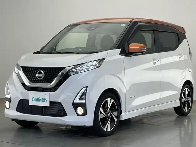 日産 デイズ ハイウェイスターG ターボ 愛知県 2019(令1)年 1.8万km プレミアムサンシャインオレンジメタリック/シルキーホワイト 純正９型ナビ　フルセグＴＶ　Ｂｌｕｅｔｏｏｔｈ　全方位カメラ　プロパイロット　前後ドラレコ　ツートンカラー　エマージェンシーブレーキ　衝突軽減　追従クルコン　ハンドル支援　ＬＥＤオートライト　禁煙車