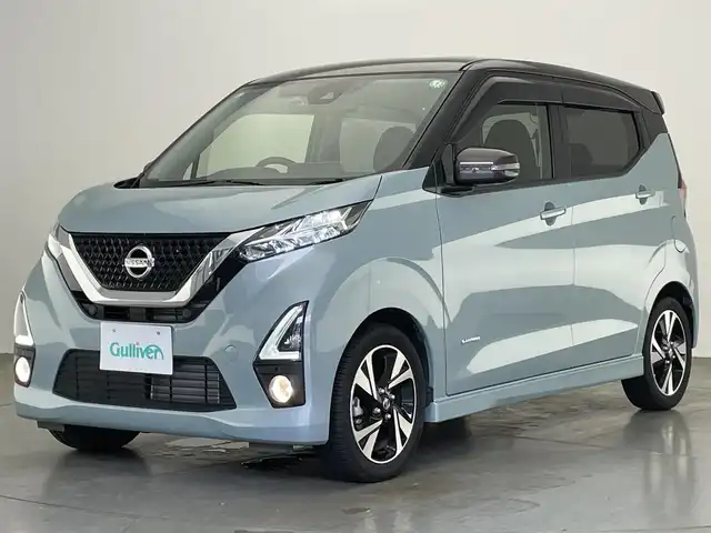 日産 デイズ ハイウェイスターG ターボ 愛知県 2019(令1)年 2.3万km アッシュブラウン/ソーダブルー 純正９型ナビ　フルセグＴＶ　Ｂｌｕｅｔｏｏｔｈ　全方位カメラ　ツートンカラー　エマージェンシーブレーキ　衝突軽減　車線逸脱　誤発進抑制　ＬＥＤオートライト　ＥＴＣ２．０　前後ドラレコ　フォグ　禁煙車