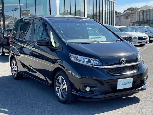 ホンダ フリード ハイブリット G 長崎県 2023(令5)年 1.1万km クリスタルブラックパール 純正プレミアムインターナビ/CD/DVD/BT/USB/フルセグTV/バックカメラ/両側パワースライドドア/ホンダセンシング/レーダークルーズコントロール/レーンキープアシスト/ハーフレザーシート/D/N席シートヒーター/ステアリングスイッチ/ドライブレコーダー/LEDヘッドライト/ビルトインETC