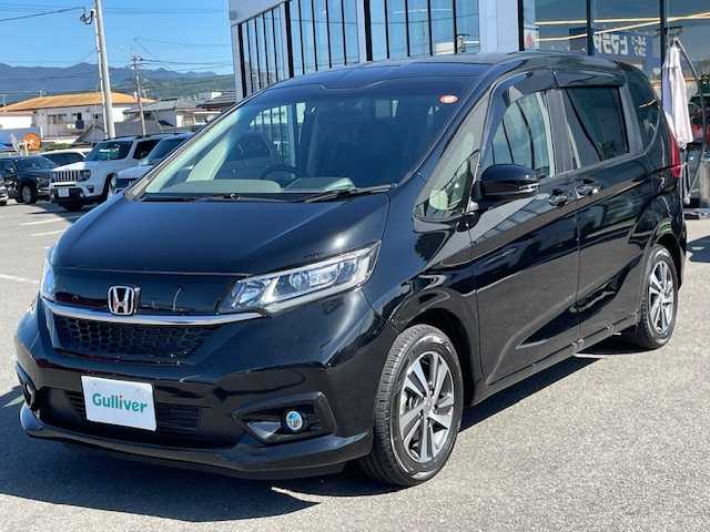 ホンダ フリード ハイブリット G 長崎県 2023(令5)年 1.1万km クリスタルブラックパール 純正プレミアムインターナビ/CD/DVD/BT/USB/フルセグTV/バックカメラ/両側パワースライドドア/ホンダセンシング/レーダークルーズコントロール/レーンキープアシスト/ハーフレザーシート/D/N席シートヒーター/ステアリングスイッチ/ドライブレコーダー/LEDヘッドライト/ビルトインETC