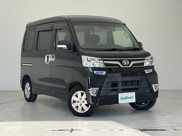 ダイハツ アトレー ワゴン カスタムターボRS LTD SAⅢ 沖縄県 2020(令2)年 7.3万km ブラックマイカメタリック 純正ナビ(NMZK-W70D)/（ DVD/CD/フルセグTV/Bluetooth）/衝突軽減ブレーキ/オートハイビーム/パワースライドドア/ドライブレコーダー/ETC/アイドリングストップ/オートライト/パワーウィンドウ/LEDヘッドライト/純正アルミホイール