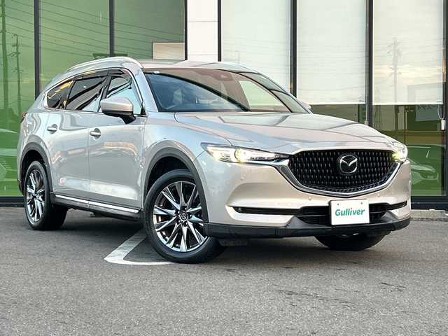 マツダ ＣＸ－８ XD Lパッケージ 岐阜県 2022(令4)年 4.8万km プラチナクォーツメタリック 登録時走行距離：47868km/ワンオーナー/禁煙車/純正ナビ/全方位カメラ/フルセグテレビ・CD・Bluetooth/レーダークルーズコントロール/レーンキープアシスト/ETC/レザーシート/パワーシート/シートヒーター/エアシート/ステアリングヒーター/オートホールド/ドアバイザー/プッシュスタート/スマートキー/純正19インチアルミホイール/保証書/取扱説明書